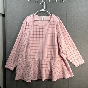 Girl With Curves Womens Top Shirt Ladies Pink Color Size 5X